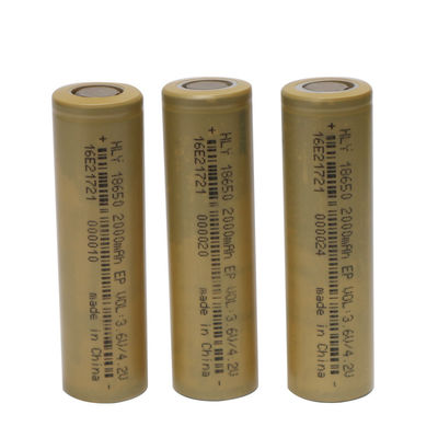 باتری 3.6 V لیتیوم 500 سیکل 2000mah 18650 برای ابزارهای الکتریکی