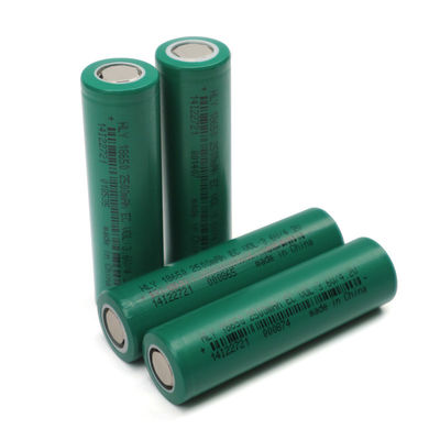 باتری سیکل طولانی 3.6V 2500mah قابل شارژ لیتیوم یون 18650 RoHS با قدرت بالا