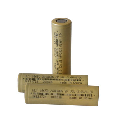 سلول های باتری 18650 با ظرفیت 500 بار شارژی 2000mah برای لوازم الکترونیکی مصرفی
