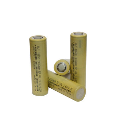 ذخیره انرژی Li Ion 2000mah 18650 باتری قابل شارژ KC CE BIS