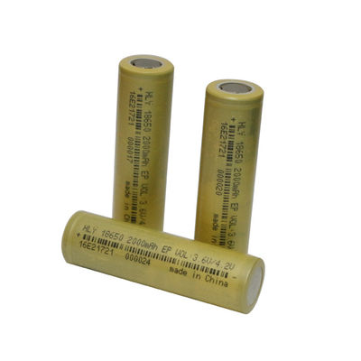 ذخیره انرژی Li Ion 2000mah 18650 باتری قابل شارژ KC CE BIS