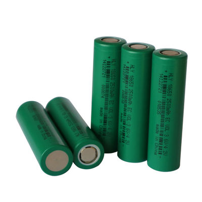 اندازه کوچک 18650 باتری 3.6 ولت 18650 باتری 2500mah لیتیوم یون FCC