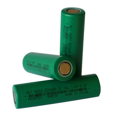 باتری لیتیوم یونی 18650 با ظرفیت 2500MAh EC مورد تایید BIS برای دوچرخه الکترونیکی