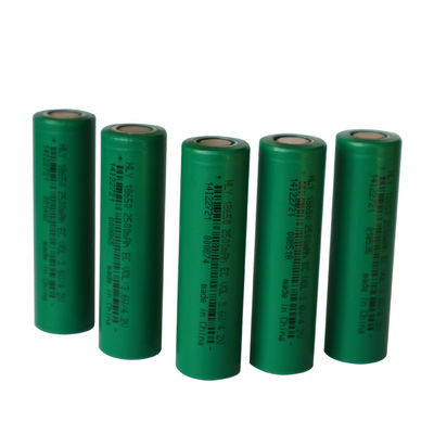 3.6V 2500mah لی یون 18650 بسته باتری سلول های استوانه ای 500 برابر عمر چرخه طولانی