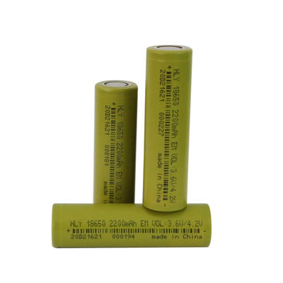 ایمنی بالا 18650 باتری 2200mah 500 بار باتری لیتیوم استوانه ای 0.5C