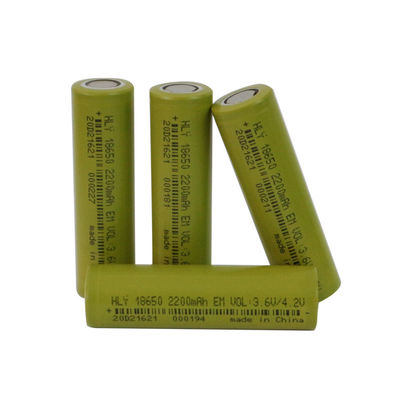 باتری لیتیومی قابل شارژ 18650 3.6v 2200mah منبع تغذیه باتری لیتیوم MSDS