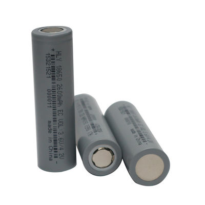 باتری با ظرفیت بالا 0.5C 2600mah 18650 3.6V طول عمر چرخه طولانی