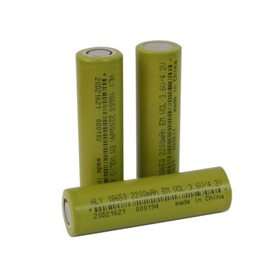 EN62133 18650 3.6V 2200mAh باتری خورشیدی قابل شارژ برای چراغ قوه LED
