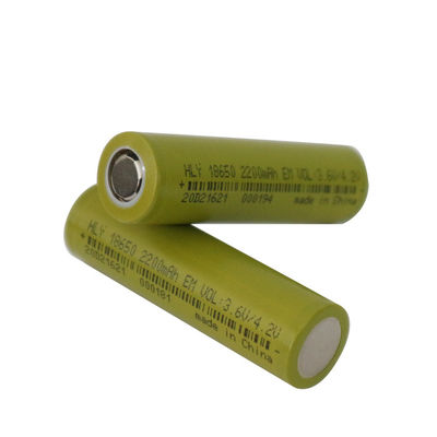 باتری قابل شارژ لیتیوم یون استوانه ای 3.6 ولتی با ایمنی بالا 2200mah 18650