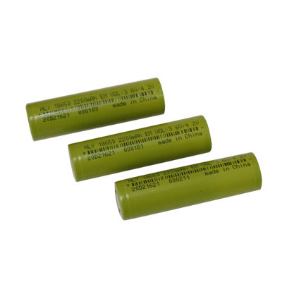 نرخ دشارژ بالا باتری لیتیوم یونی 2200 میلی آمپری قابل شارژ FCC 18650