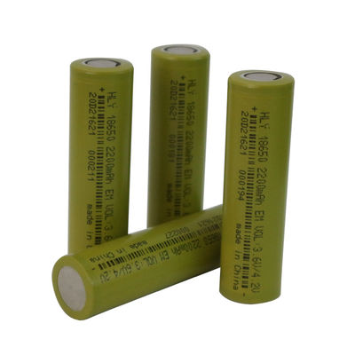 500 چرخه 18650 باتری لیتیومی 2200mah 3.7 V سلول قابل شارژ با نرخ بالا